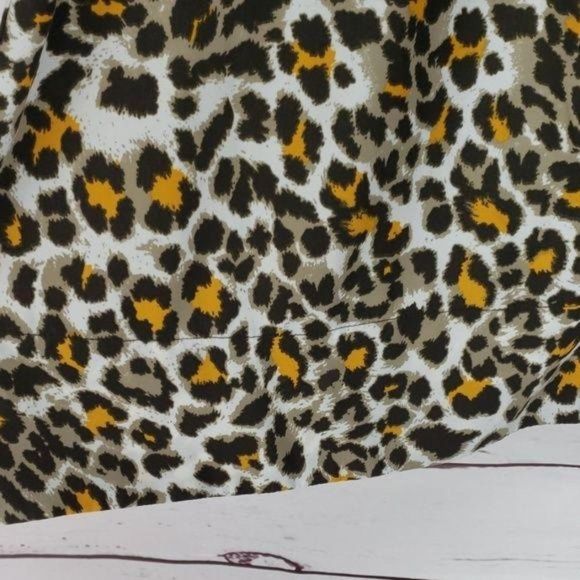 JW Woman Plus Size Leopard Animal Print Flare Exposed Zipper Skirt Size 14W - Picture 6 of 8